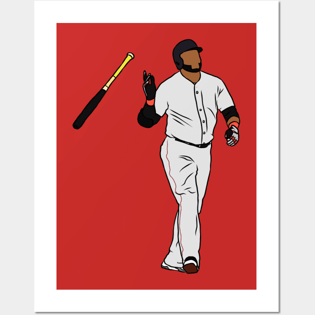 Big Papi Bat Flip Wall Art by rattraptees